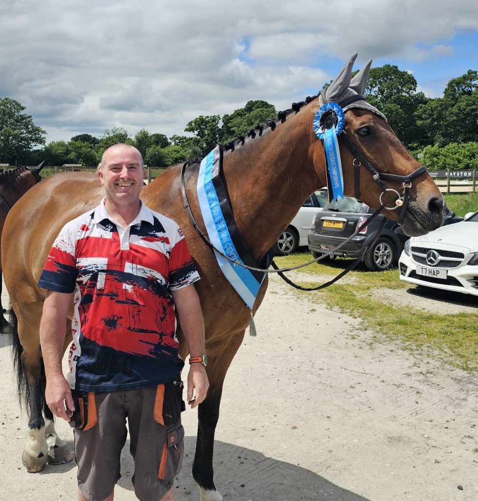 Steve with his horse Image of Steve with his horse